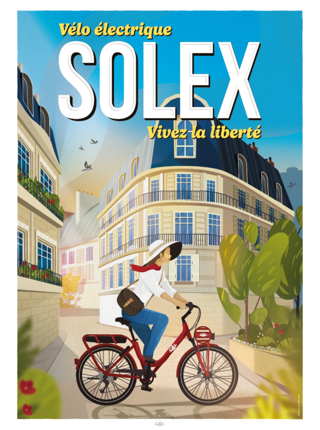Affiche Solex «Vivez la liberté»